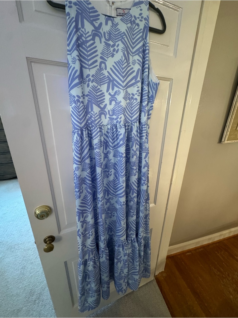 CK Bradley Trocadero Periwinkle Printed Maxi Dress - Sleeveless Summer Style